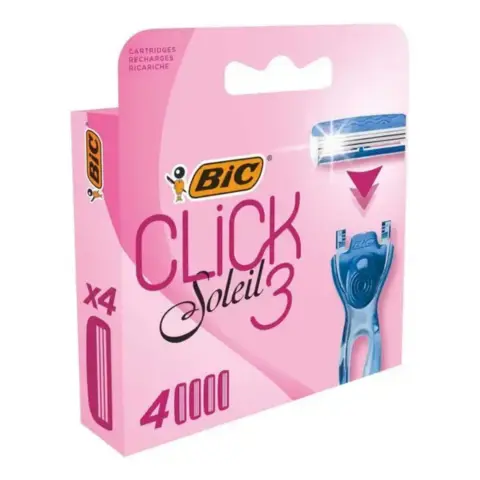 Boîte-de-4-recharges-de-lames-BIC-Click 3-Soleil -2