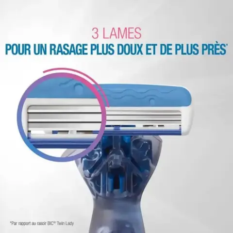 Boîte-de-4-recharges-de-lames-BIC-Click 3-Soleil -3