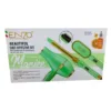 Coffret de coiffure ENZO PRO 3-en-1 vert et or, avec un sèche-cheveux, une brosse lissante et un boucleur.