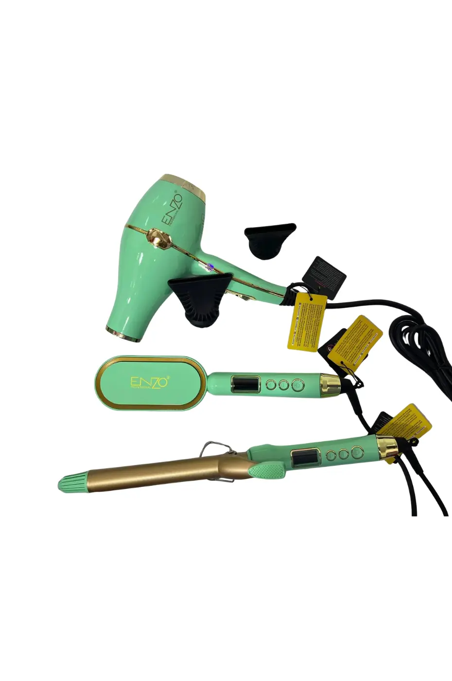 ENZO-PRO-Pack-3-en-1-(séchoir + brosse lissante + Boucleur)-5