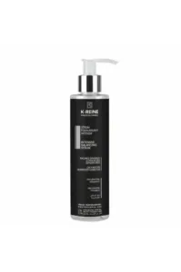 Bouteille pompe en plastique noir de 100 ml de sérum capillaire K-REINE pour racines grasses et longueurs sensibilisées, avec de la Pro-Kératine et de la Vitamine E.