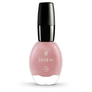 Bouteille de vernis à ongles Yves Morel teinte 11, rose poudré "Faded Blush", sur fond blanc.