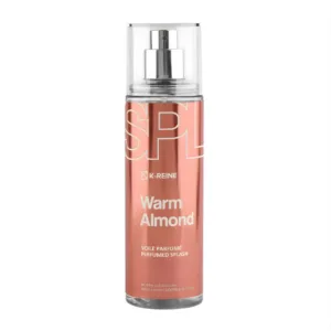 Bouteille de brume parfumée Warm Almond de K-REINE pour les cheveux et le corps, 120ml.