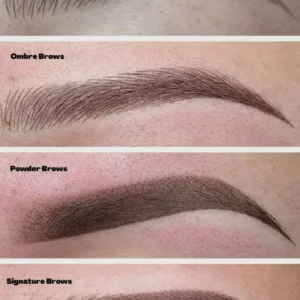 Quatre styles de sourcils : microblading, ombre brows, powder brows et signature brows.