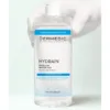 Bouteille transparente Dermedic Hydrain Hialuro Eau Micellaire 500 ml, bouchon blanc, liquide clair hydratant