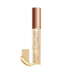 Flacon d'anticernes liquide Elegant Concealer N°03 Toffee avec un échantillon de la texture onctueuse et la couleur.