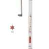 Un crayon à lèvres Florelle Le Chic 159 couleur nude rosé avec son capuchon blanc posé à côté et une étoile de couleur.