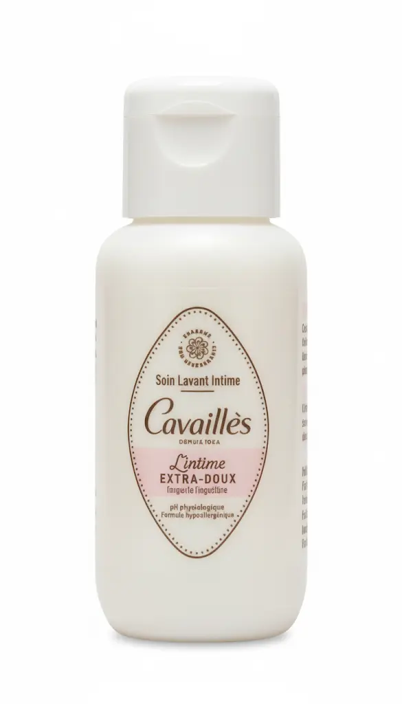 Gel Intime Rogé Cavaillès Extra-Doux 50 ml (Douceur 97 %) Bouteille blanche Soin Lavant Intime Cavaillès Extra-Doux 50 ml