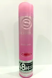 Déodorant spray rose « Incidence » pour femme, 48h anti‑transpirant fraîcheur intense, protection active et continue.