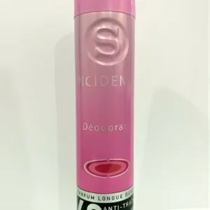 Déodorant spray rose « Incidence » pour femme, 48h anti‑transpirant fraîcheur intense, protection active et continue.
