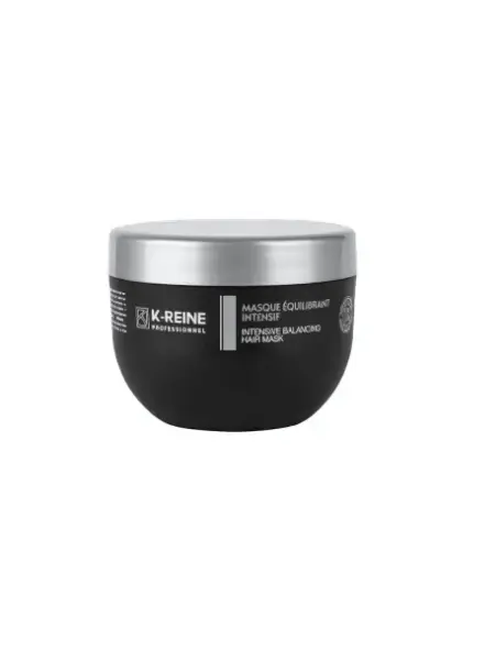 K‑Reine Masque Équilibrant Intensif 420 ml (Sans Sulfate) Pot noir à couvercle argenté K‑Reine Professionnel Masque Équilibrant Intensif 420 ml pour soin capillaire
