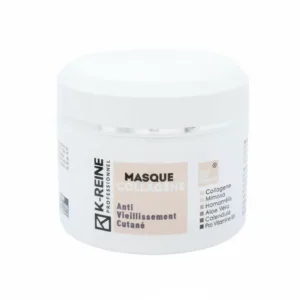 Masque visage K‑Reine Professionnel Collagène 150 ml (Anti‑vieillissement cutané) pour tous types de peaux, pot blanc élégant