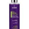 Bouteille violette K‑Reine 200 ml avec pompe argentée, sérum hydratant réparateur à la kératine, argan et vitamine E