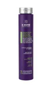 Bouteille violette K‑Reine 270 ml, shampooing hydratant réparateur restructurant à la kératine et huile d’argan