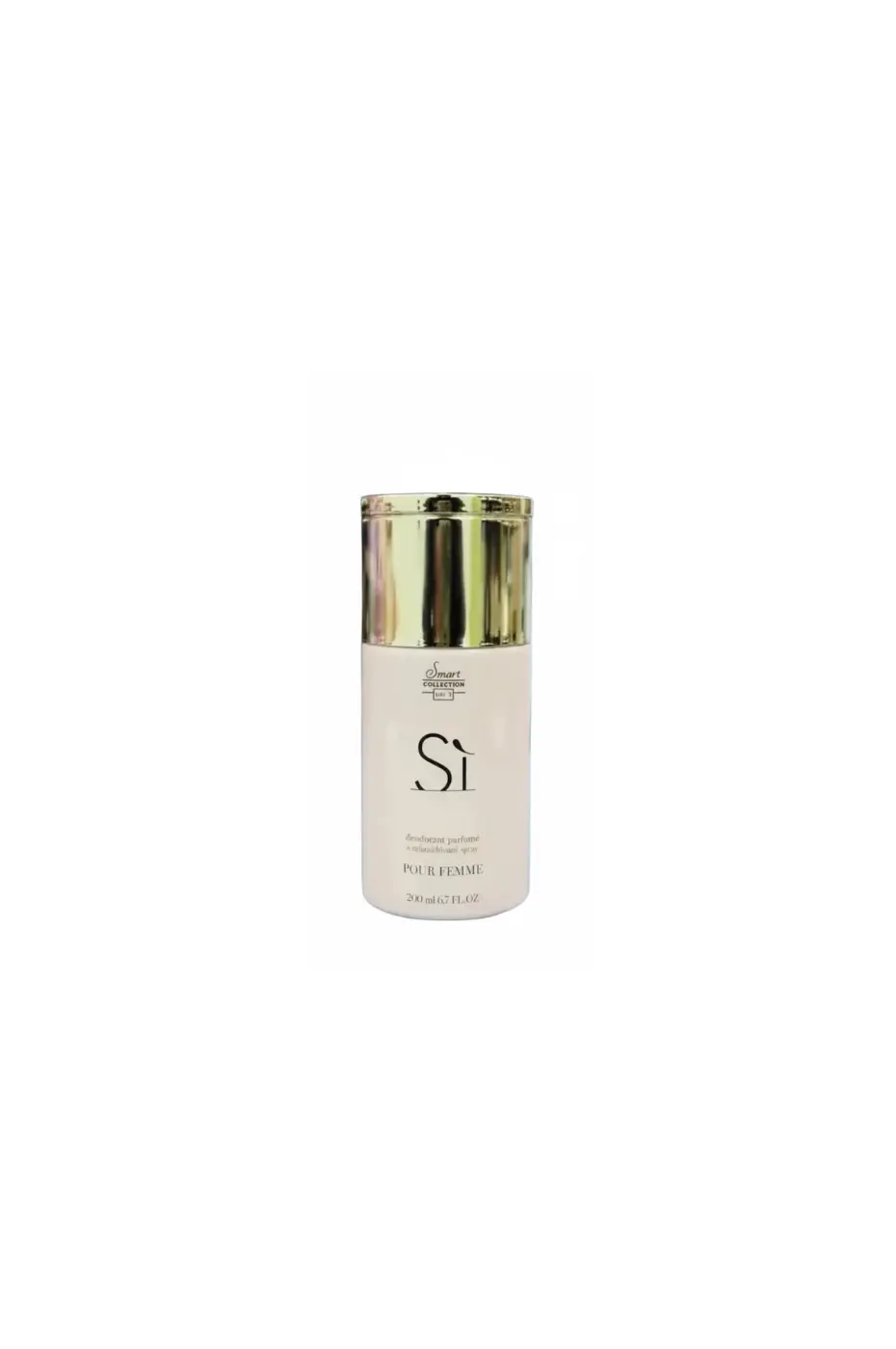 Sì Femme 200 ml Déodorants Sì Pour Femme 200 ml, design beige et or, parfum élégant et protection longue durée au charme raffiné.