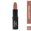 Rouge à lèvres Yves Morel teinte 209 Light Beige, fini mat, tube noir élégant avec logo blanc, couleur nude naturelle.