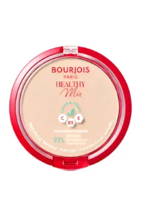 Poudre BOURJOIS PARIS HEALTHY MIX Clean & Vegan N°1 Ivory. Formule Éclat Naturel, 93% d'ingrédients d'origine naturelle, enrichie en Vitamines C, B5, E.