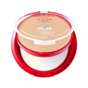 Poudre Bourjois Healthy Mix Clean Powder n°4 Beige Doré dans son boîtier rouge. Poudre Éclat Naturel.