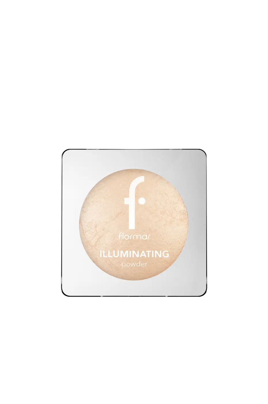 Flormar Illuminating Powder 002 Midnight Star – Highlighter chic Poudre illuminatrice Flormar 002 Midnight Star en boîtier carré, fini nacré champagne doré, visuel élégant et raffiné.