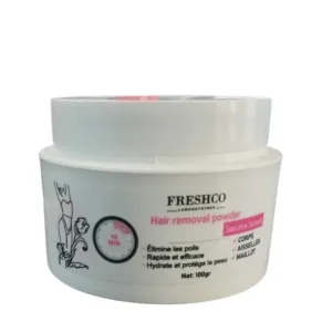 FRESHCO Poudre Dépilatoire Sensitive Formula 100gr. Élimine les poils rapidement, hydrate, Corps, Aisselles, Maillot, 10 minutes.