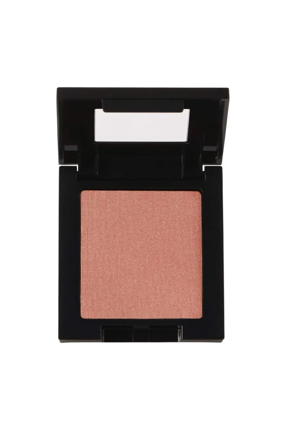 Détail du Blush Maybelline Fit Me 15 Nude Poudré Blush Maybelline Fit Me Nude 15 ouvert, présentant la poudre couleur pêche nude et légèrement irisée, avec miroir dans le couvercle.