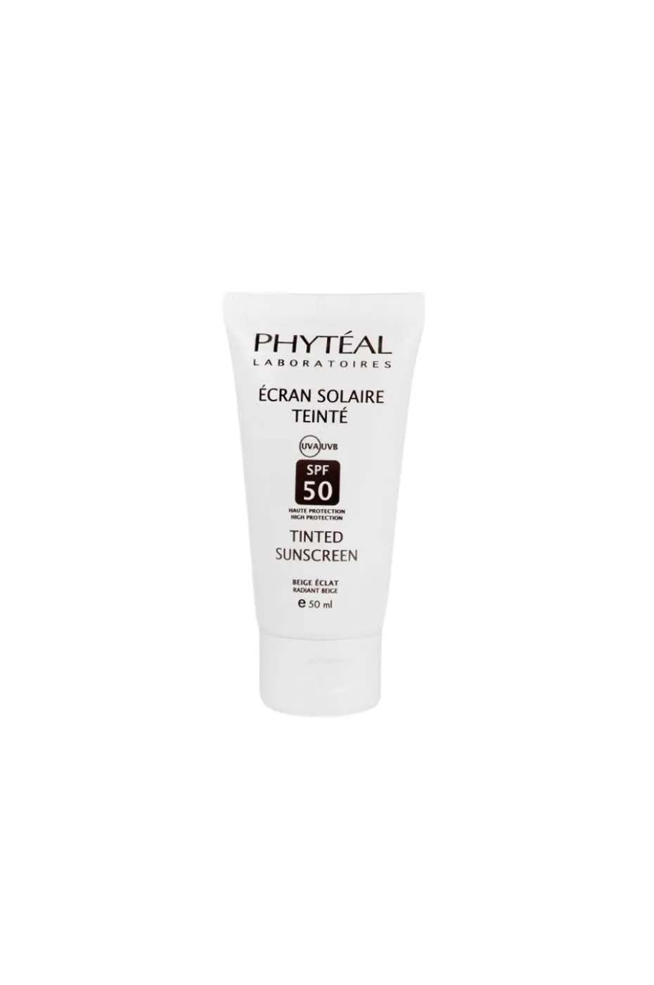 PHYTEAL Écran Solaire Teinté SPF 50 Beige Éclat 50ml PHYTEAL Laboratoires Écran Solaire Teinté SPF 50. Haute protection UVA/UVB, teinte Beige Éclat, 50 ml, pour peaux sensibles.