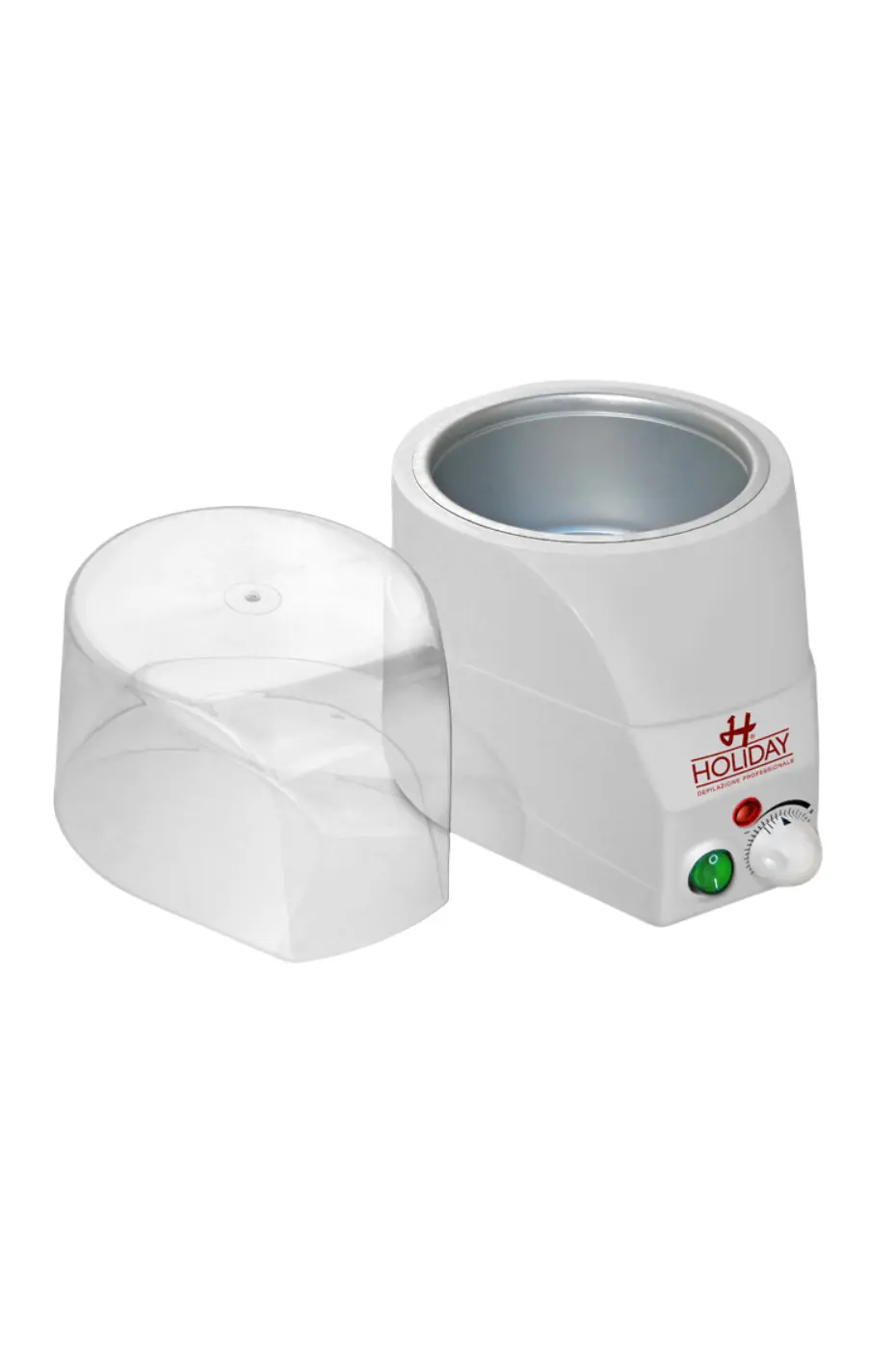Chauffe-Cire Professionnel Holiday Chauffe-cire professionnel électrique blanc Holiday ETNA S80, 800 ml, thermostat réglable, couvercle transparent.