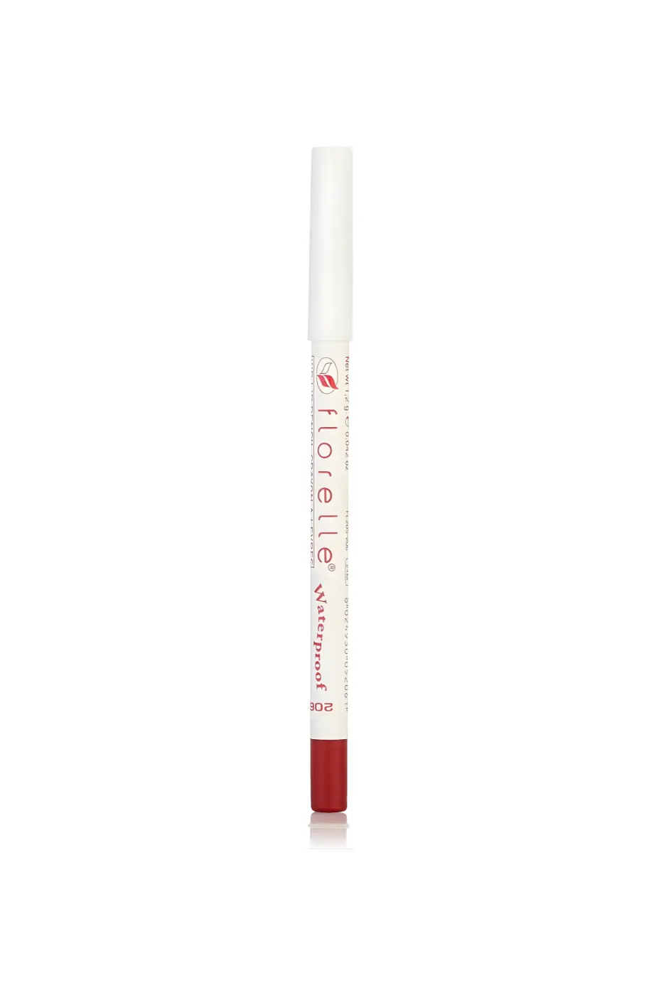 Crayon à Lèvres Waterproof Florelle N°206 Marron Crayon à lèvres Florelle Waterproof n°206 de couleur marron, sur fond blanc. Produit de maquillage pour les lèvres longue tenue.