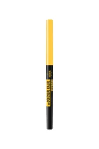 Maybelline Colossal Kajal Extra Black, eyeliner rétractable jaune et noir enrichi en huile d'argan, pour un regard intense.