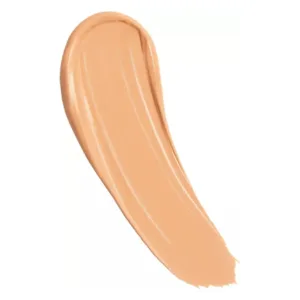 Swatche (échantillon) de l'anti-cernes Maybelline Fit Me N°25. Texture crémeuse et teinte beige clair à sous-ton chaud.