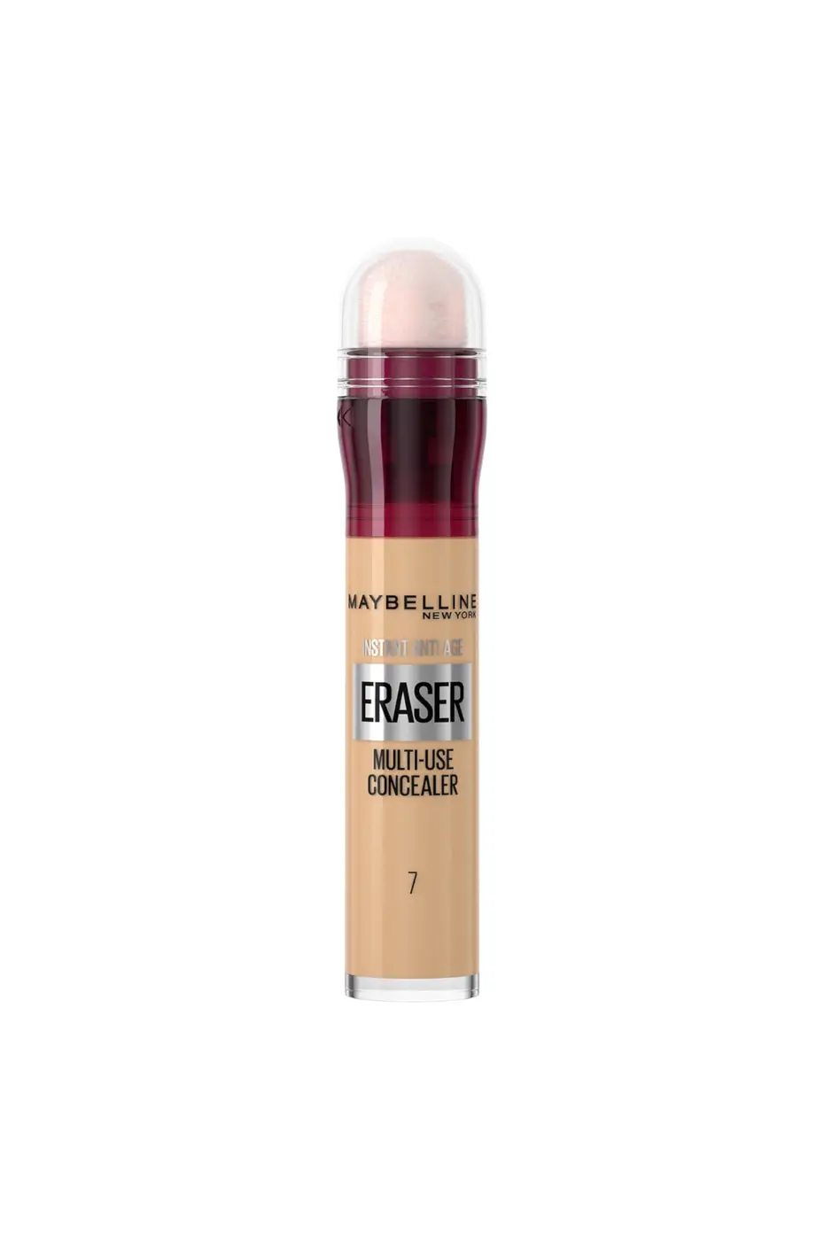 Maybelline Concealer N°07 Sand 6,8 ml Correcteur Maybelline Instant Age Rewind N°07 Sand 6,8 ml avec embout mousse pour un fini lumineux et naturel.