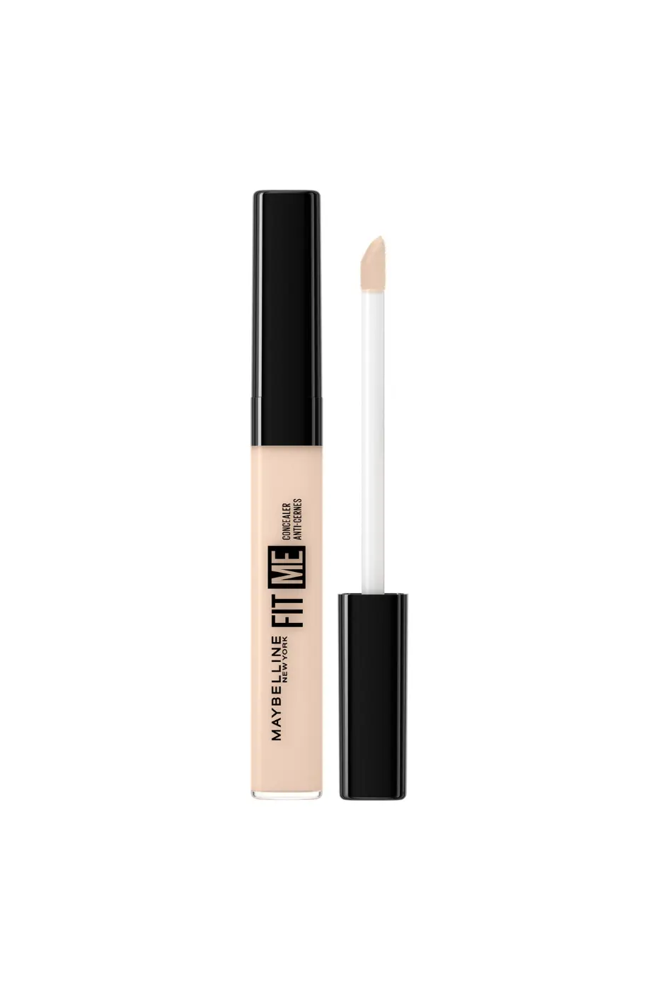 Maybelline Fit Me Concealer N°10 Ivoire Tube Maybelline Fit Me Concealer N°10 Ivoire avec applicateur, correcteur liquide couvrance naturelle 6,8 ml