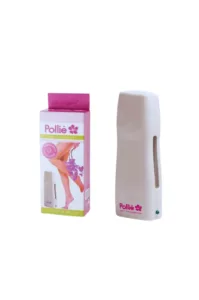 Chauffe-cire électrique à cartouche Pollié 15W, blanc et rose, avec emballage. Appareil professionnel pour épilation à la cire.