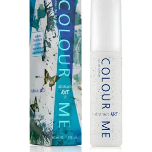 Bouteille et emballage de l'Eau de Parfum Homme Colour Me Abstract Art 50ml. Parfum boisé frais longue durée.