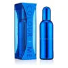 Bouteille et emballage du parfum Colour Me Men Azure bleu cobalt éclatant, 100ml.