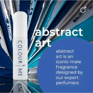 Flacon et boîte de l'Eau de Parfum Homme Colour Me Abstract Art 50ml. Parfum aromatique, frais et boisé.