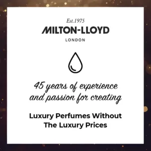 Logo Milton-Lloyd London célébrant 45 ans d'expertise dans la création de parfums de luxe à prix accessibles.