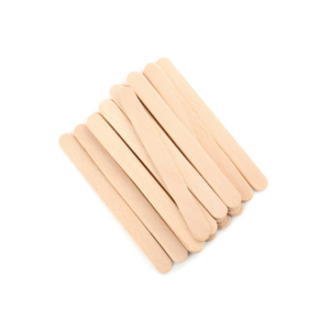 Lot de 50 spatules d'épilation en bois naturel jetables, applicateurs de cire lisse pour visage, corps et zones sensibles.