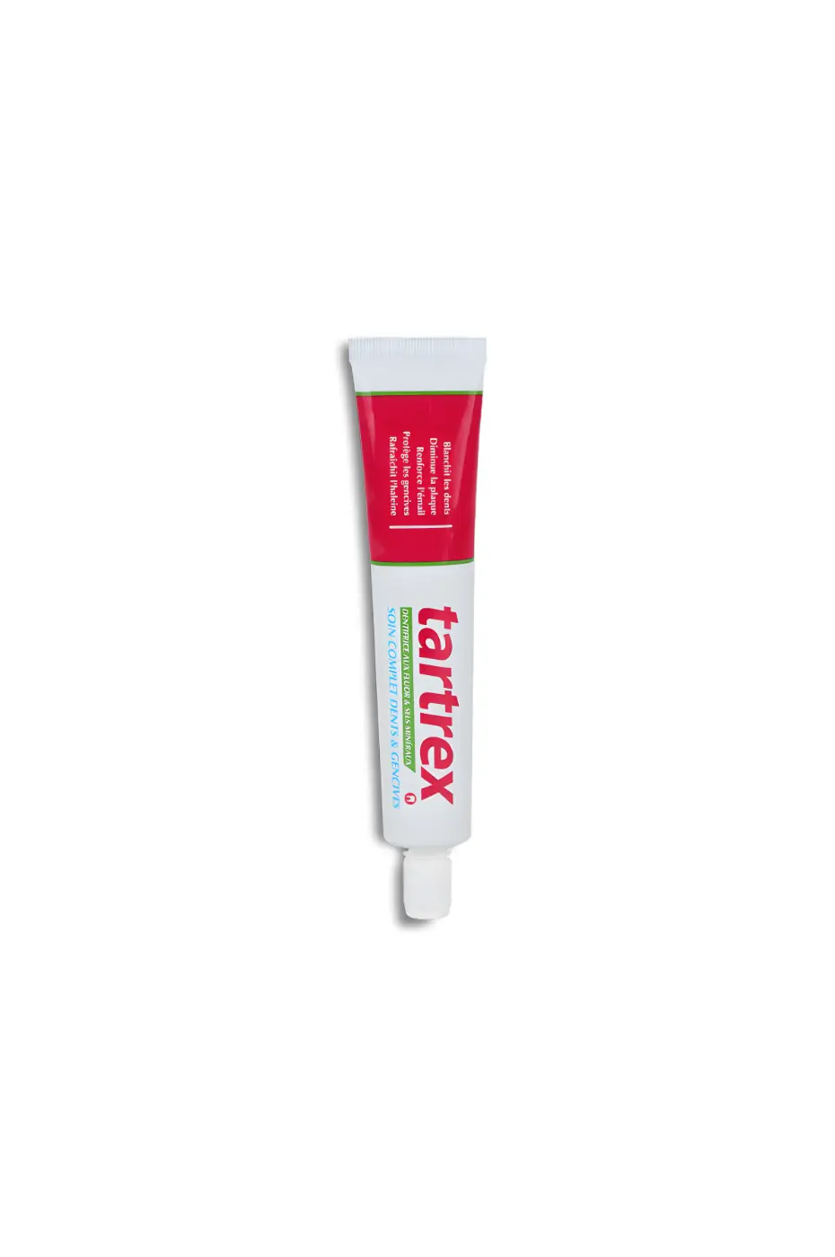 TARTREX Tube de dentifrice TARTREX naturel, soin complet pour dents et gencives, avec fluor et huiles essentielles purifiantes.