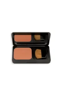 Yves Morel Blush compact pêche avec miroir et pinceau, idéal pour une application précise et un effet bonne mine naturel.