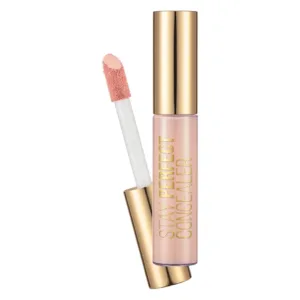 Flacon de correcteur liquide Flormar Stay Perfect teinte 004 Ivory avec son embout applicateur jumbo sur fond blanc.