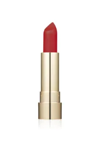 Rouge à lèvres mat velouté Topface Soft Matte teinte rouge Crazy For You N010 présenté dans son étui doré luxueux.