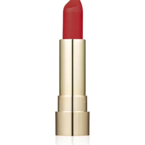 Rouge à lèvres mat velouté Topface Soft Matte teinte rouge Crazy For You N010 présenté dans son étui doré luxueux.