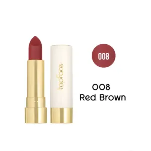Rouge à lèvres Topface Soft Matte N008 Red Brown, fini mat velouté et formule hydratante à l'acide hyaluronique.