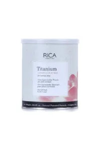 Cire liposoluble RICA Titanium au dioxyde de titane pour peaux normales, pot de 800ml, fabrication italienne.