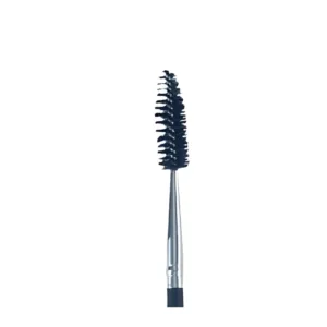 Gros plan sur la tête du goupillon Pollié aux poils noirs denses et spirales, montrant la texture flexible en nylon.