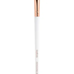 Pinceau estompeur Topface F11 aux poils synthétiques denses et arrondis, manche blanc et virole dorée pour le maquillage.