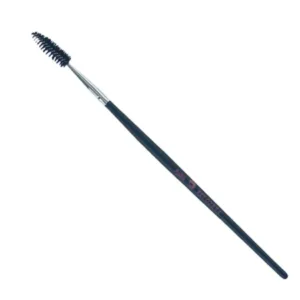 Pinceau goupillon noir Pollié avec brosse en nylon flexible pour séparer les cils et brosser les sourcils avec précision.