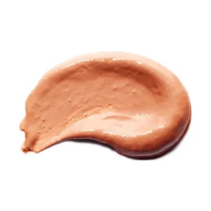 Texture gel onctueuse de couleur ocre avec micro-grains exfoliants aux 3 argiles pures et algue rouge de L'Oréal Paris.