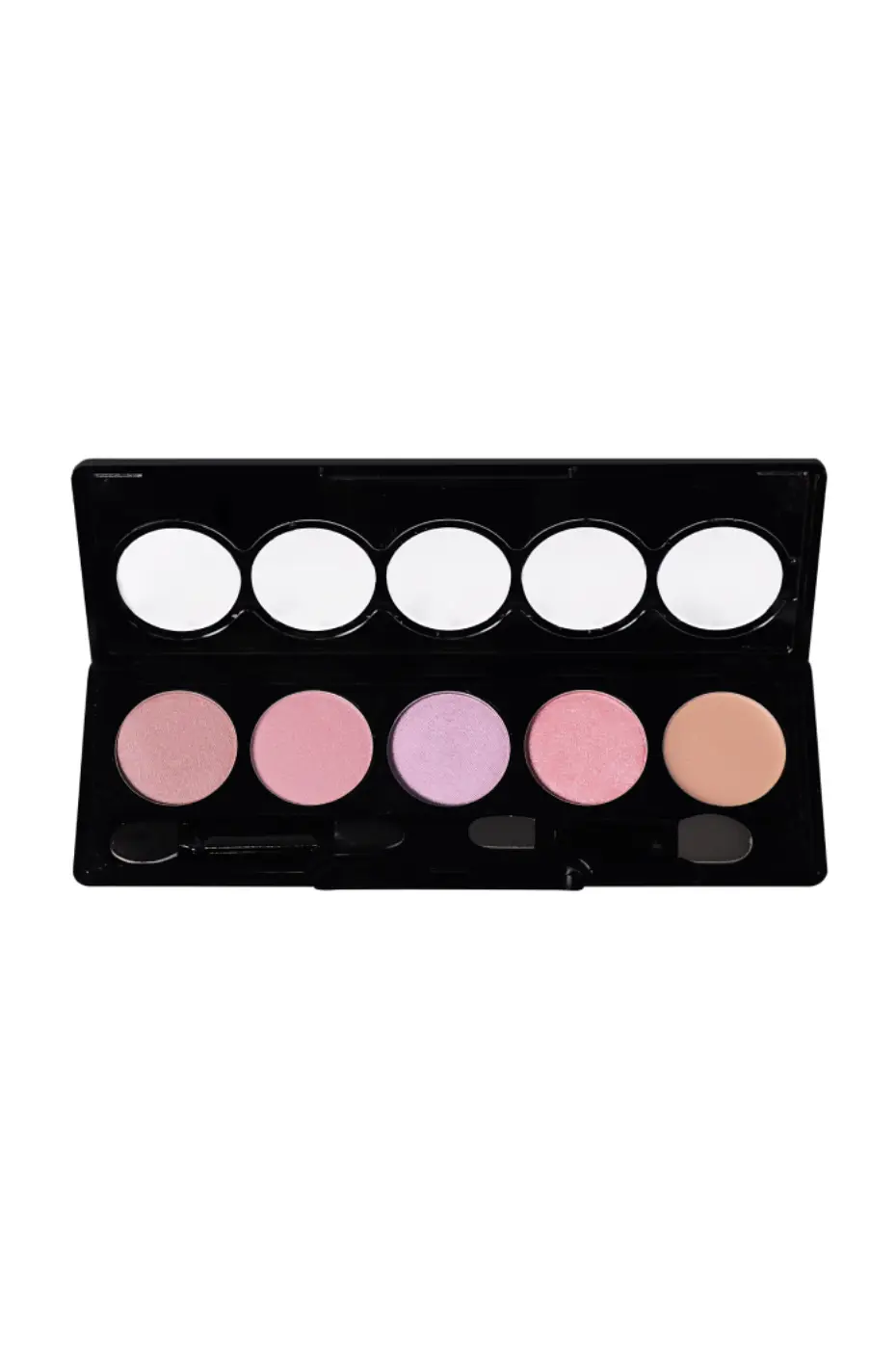 fard-a-paupieres-yves-morel-12-pinky-1 Palette de fards à paupières Yves Morel 12 Pinky avec 5 teintes roses et neutres et un applicateur.